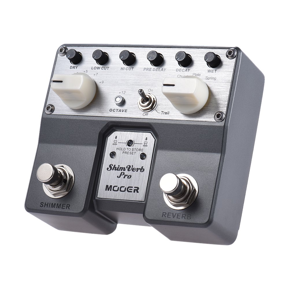 MOOER Shimverb Pro Digital Reverb Guitar Effects Pedal with 5 Reverberation Modes