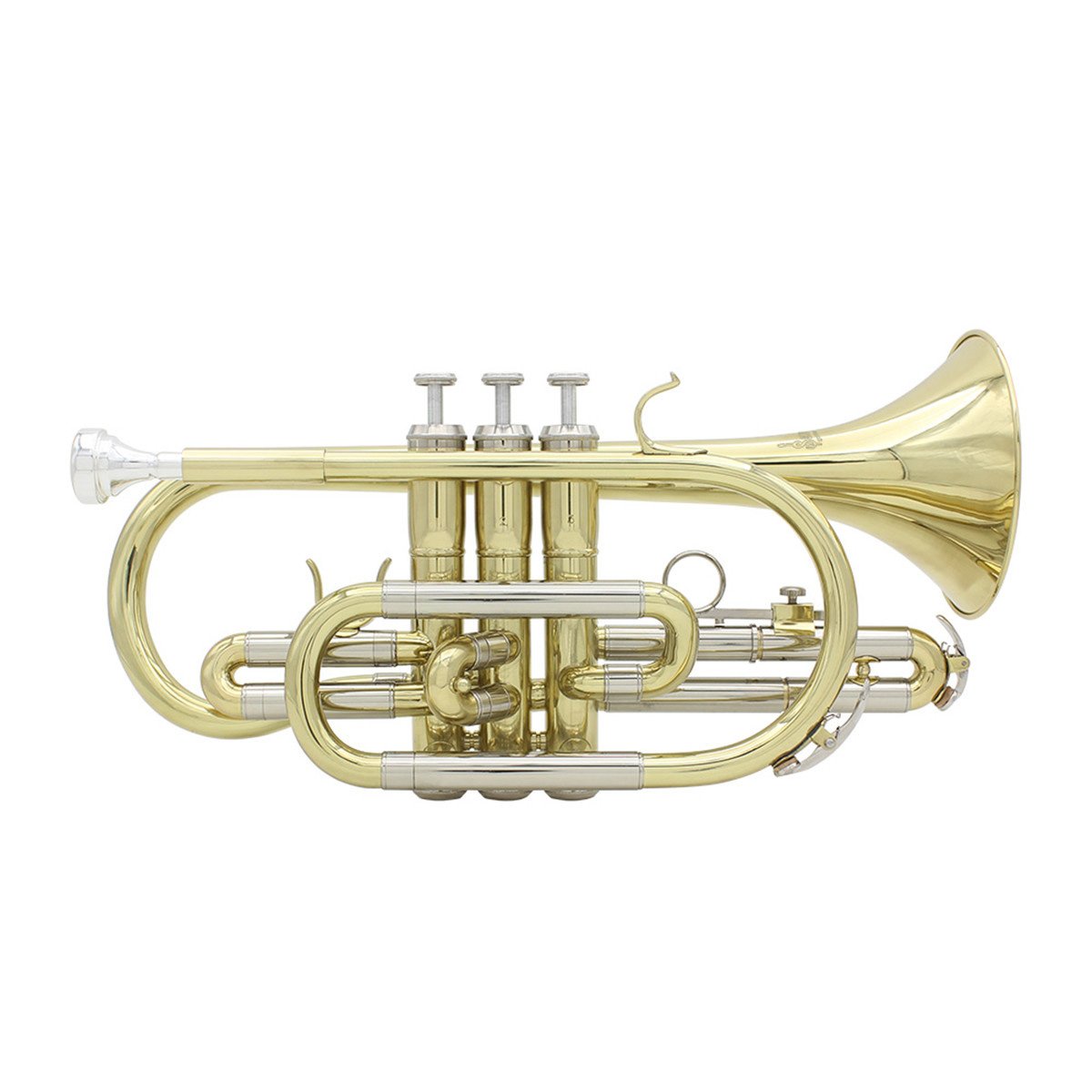 SLADE Brass Bb Mini Pocket Cornets Trumpet Kit for School Band with Case