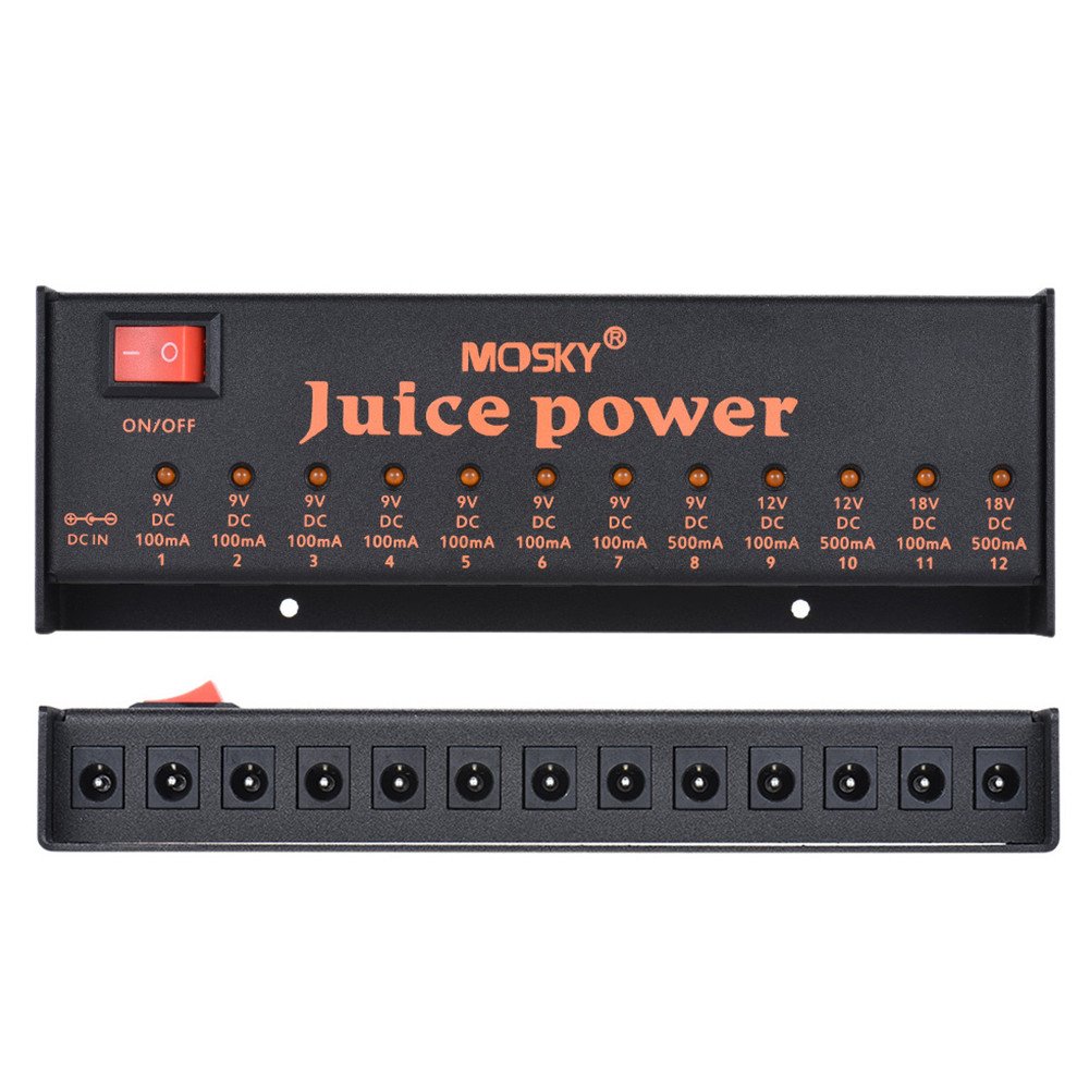 MOSKY JUICE POWER DC 18V 12 Isolated Power Supply Connector for 9V 12V 18V Guitar Effect Pedals