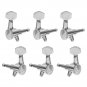 Chrome Electric Bass Guitar Tuning Peg 6 Inline 2 Pin Locking Tuning Keys Pegs Tuners