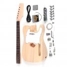 DIY Electric Guitar Accessories Kit Beech Wood Body Maple Neck