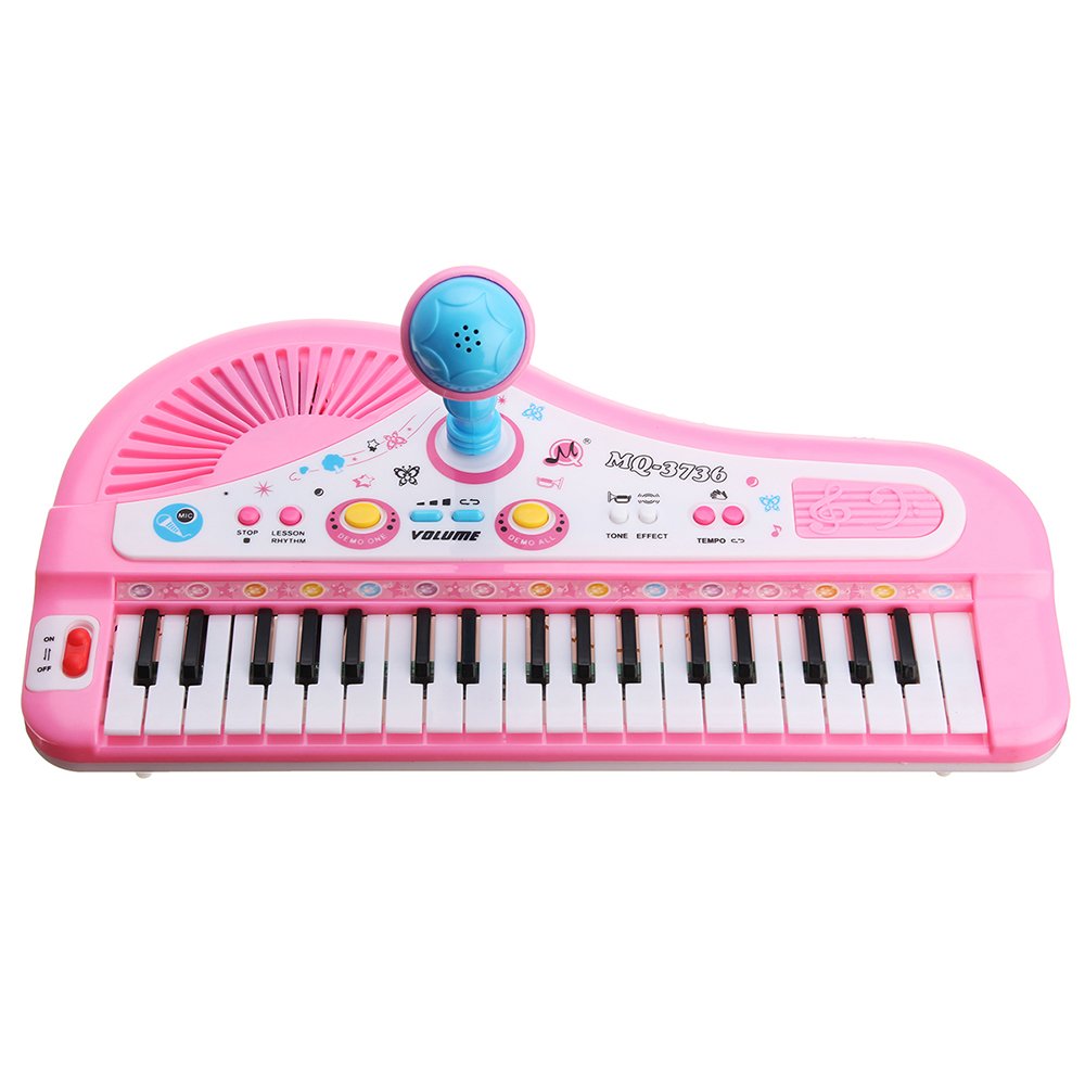 37 Keyboard Mini Electronic Multifunctional Piano With Microphone Educational Toy Piano For Kids