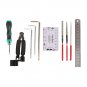 10Pcs Guitar Care Tool Set Repair Wrench Files Ruler Maintenance Tech Kit with Bag
