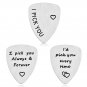 3Pcs Guitar Picks Stainless Steel for Acoustic Bass Guitar Parts