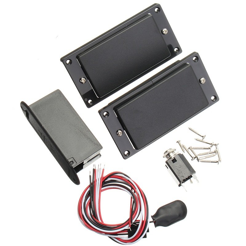 2Pcs 81/85 Humbucker Guitar Pickup Set Black with 25K Potentiometers for Guitar Parts
