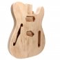 DIY Electric Guitar Mahogany Wood Body Telecaster Thinline Style Body Part Single F Hole