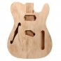 DIY Electric Guitar Mahogany Wood Body Telecaster Thinline Style Body Part Single F Hole