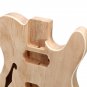 DIY Electric Guitar Mahogany Wood Body Telecaster Thinline Style Body Part Single F Hole