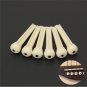 6 Pcs Guitar Bridge Pins Plastic String End Peg for Acoustic Guitar Replacement