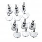 Chrome Silver Lock Guitar Tuning Pegs Tuning Heads 3R 3L For Electric Acoustic Guitar
