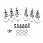 Chrome Silver Lock Guitar Tuning Pegs Tuning Heads 3R 3L For Electric Acoustic Guitar