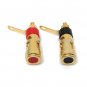 2pcs Brass Speaker AMP Terminal Binding Post Spring Loaded Press Type 40mm