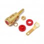 2pcs Brass Speaker AMP Terminal Binding Post Spring Loaded Press Type 40mm