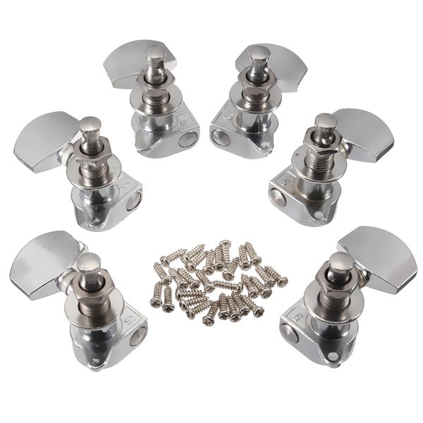 Chrome Guitar String Tuning Pegs Heads Acoustic 6 PCS Right Left