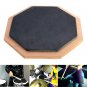 6 inch Dumb Pad Exercise Mat Blow Plate Drummer Rubber Double Side Soft Black