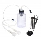 2L 2 Head Electric Milking Machine Stainless Steel Cow Goat Sheep Bucket Suction Milker Vacuum Pump 