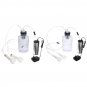 2L 2 Head Electric Milking Machine Stainless Steel Cow Goat Sheep Bucket Suction Milker Vacuum Pump
