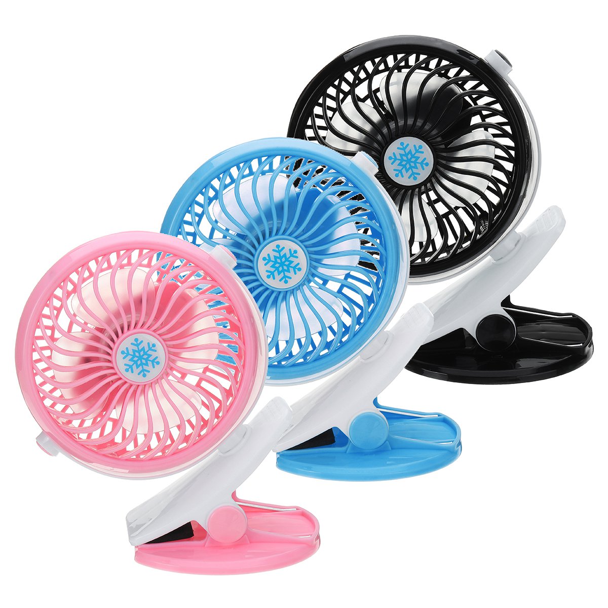 DC 5V-9V Portable Clip Fan Rechargeable Battery USB for Baby Stroller Car Camping Desk