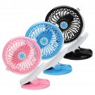 DC 5V-9V Portable Clip Fan Rechargeable Battery USB for Baby Stroller Car Camping Desk