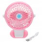 DC 5V-9V Portable Clip Fan Rechargeable Battery USB for Baby Stroller Car Camping Desk