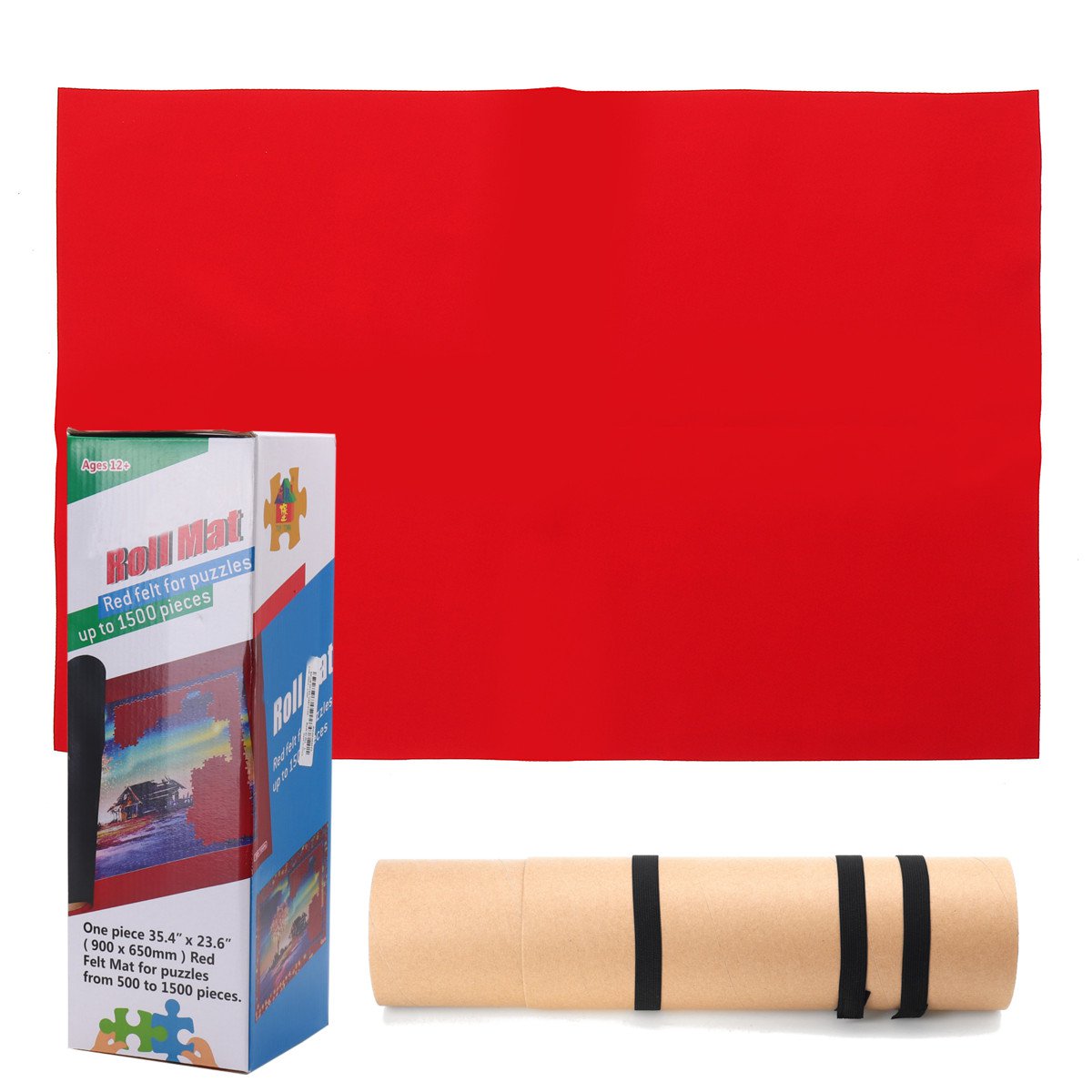 Portable Roll Up Puzzle Mat Pad Blankets Storage Felt Mat Fits Up to 1500 Pieces Puzzle