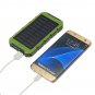 Waterproof Solar LED Dual USB Power Charger External Battery Charger Box Case