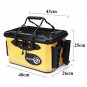 28L Waterproof Fishing Live Bait Cooler Insulated Dry Box Foldable with Air Pump Shoulder Strap