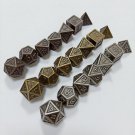 7Pcs Metal Polyhedral Dice DnD RPG TRPG Games Dices SET With Storage Bag