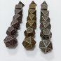 7Pcs Metal Polyhedral Dice DnD RPG TRPG Games Dices SET With Storage Bag