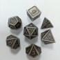 7Pcs Metal Polyhedral Dice DnD RPG TRPG Games Dices SET With Storage Bag