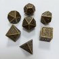 7Pcs Metal Polyhedral Dice DnD RPG TRPG Games Dices SET With Storage Bag