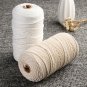 3mm x 200m Natural Beige White Twisted 100% Pure Cotton Cord Rope DIY Crafts Macrame String