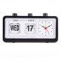 Digital Retro Quartz Alarm Clock Flip Display With Date & Time Black
