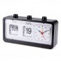 Digital Retro Quartz Alarm Clock Flip Display With Date & Time Black