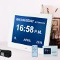 8 Inch Digital Calendar Clock Alarm LED Dementia Large Letter Multimedia Remote Control