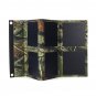 25W 5V Foldable Solar Panel Charger Solar Power Bank Dual USB Camouflage Backpack Camping Hiking for