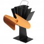 EQ2-BK 2 Blade Heat Powered Wood Stove Fan Silent Eco-Friendly Fireplace Fan for Wood Log Burner