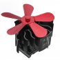 5 Blades Heat Powered Stove Fireplace Fan Silent Wall Mounted Eco-Friendly Heat Circulation Eco Fan