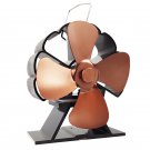 4 Blade Stove Fan 160-210CFM 1300RPM Heat Powered Stove Fan for Wood Log Burner Fireplace Slient Eco