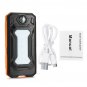 12000mAh Solar Power Bank Battery Fast Charger Dual USB SOS LED Light Compass