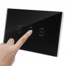 2200W WiFi Smart Wall Touch Light Switch Glass Panel Wireless Remote Control by Mobile APP For Rolle