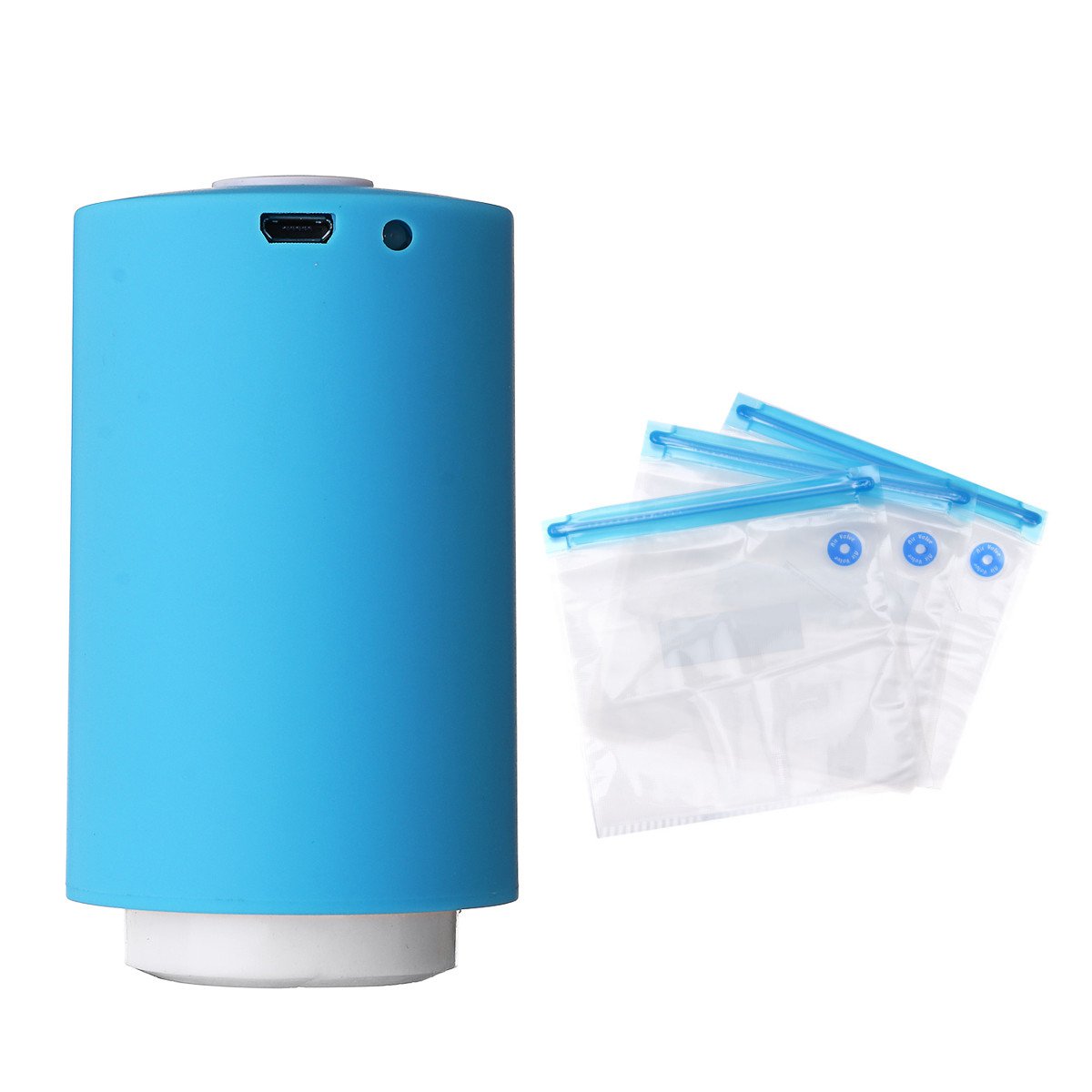 Portable Mini Electric Vacuum Sealer Air Pump USB Rechargeable Automatic Food Clothes Sealing Packag