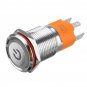 3000W 3 Pin Metal Latching Illuminated LED Switch Push Button Switch Waterproof Self-locking
