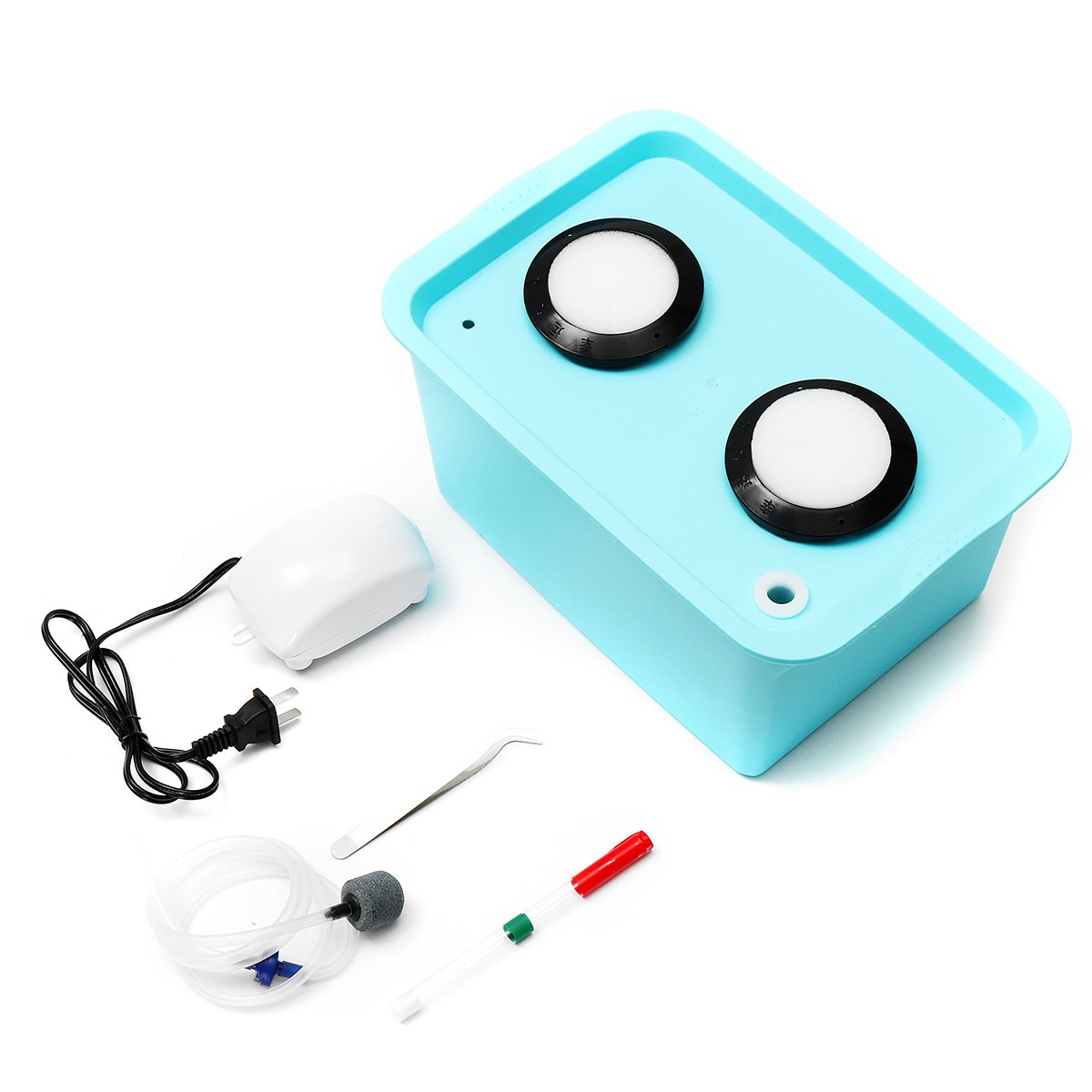 220V Hydroponic Grow Color Box 2 Holes Indoor DWC Aerobic Planting Soilless Cultivation System
