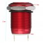 Excellway 5A/16V 12mm 2Pin Button Switch Stainless Steel Momentary Push Button Switch Flat Top 5 Col