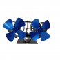 Dual Head Stove Fan 8 Blade Twin Motor Heat Powered Wood Stove Fans Height Fireplace Fan Silent