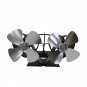 Dual Head Stove Fan 8 Blade Twin Motor Heat Powered Wood Stove Fans Height Fireplace Fan Silent