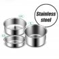 Electric Rice Cooker Stainless Steel 3 Layers Steamer Warmer Heating Lunch Box