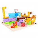 3D Puzzle Game Toy Tetris Wood Animal Jigsaw Puzzle Intellectual 3D Jigsaw Board for Boys Girls Earl