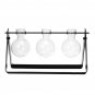 Desktop Glass Planter Bulb Vase with Classic Solid Iron Stand and Metal Swivel Holder for Hydroponic